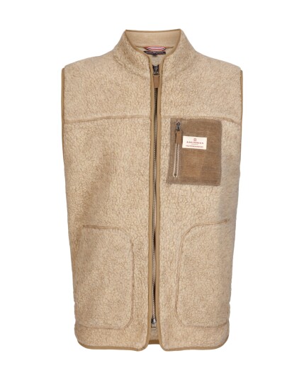 Amundsen Sports Heroes Wool Fleece Vest Herre Natural XXL