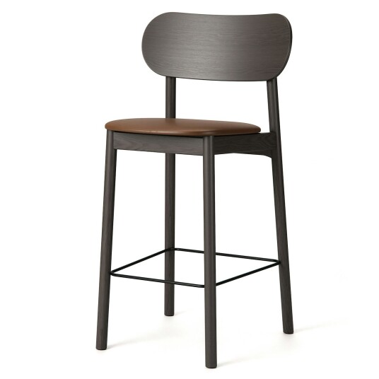 Decotique Elephant Barstol Mørk Eik / Brunt Skinn