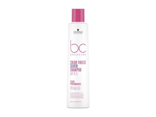 Schwarzkopf Professional Bc Bonacure Color Freeze Silver Shampoo Ph 4.5 Clean Performance 250 Ml