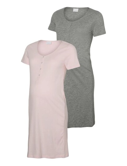Mamalicious Mlmira Jrs Nightgown 2F 2 P Noos Grey L
