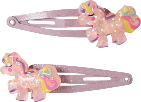 Name It 2 pk unicorn hårspenner lotus