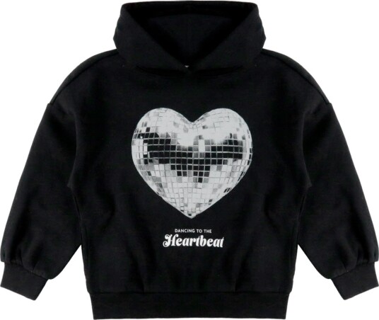 Kids Only Hettegenser   KogMarita   Black/Heart   Kids Only   13 14 år 158 164   Hettegenser   Svart