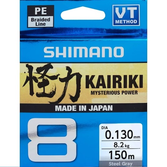 Shimano Braided Line Kairiki 8 150m Steel Grey Shimano Braided Line Kairiki 8 150m Steel Grey