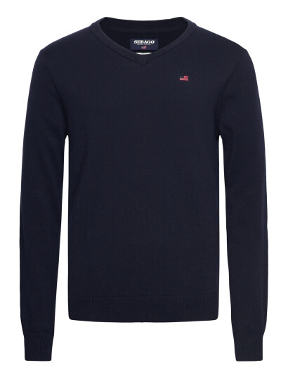 Sebago Viktor Cotton V-Neck - Navy - S