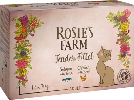 Rosie'S Farm Våtfôr Tender Filet Mix 2 Varianter 12 X 70 G