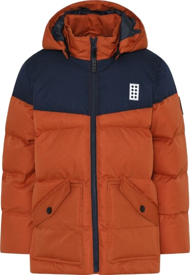 LEGO® Wear Polstret Jakke LWJebel 733 Brent Brown LEGO® Wear 12 år (152) Dunjakke Blå Brun Oransje
