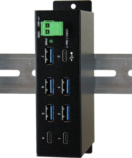 Exsys Ex-1196Hms Usb 3.2 Gen 1 3.1 Gen 1 Type-C Usb 3.2 Gen 1 3.1 Gen 1 Type-A Usb 3.2 Gen 1 3.1 Gen 1 Type-C 5000 Mbit/S Sort Usb 7 48 V