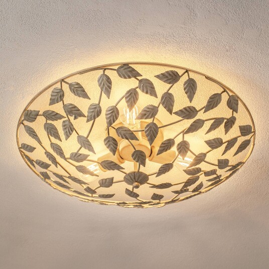 Luminex Arion taklampe krem/gullpatinert Ø 63 cm stål