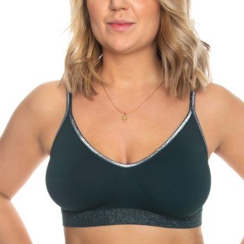 Missya BH Lucia Glitter Bra Top morkgrarnn polyamid Small Dame Missya BH Lucia Glitter Bra Top morkgrarnn polyamid Small Dame