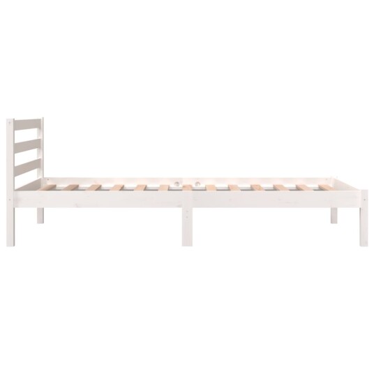 vidaXL Sengeramme heltre furu 90x190 cm hvit 3FT Single