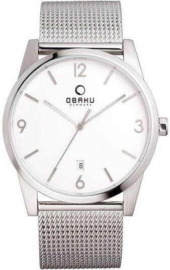 Obaku Herreklokke V169GDCIMC Sten Hvit/Stål Ø41 mm Obaku Herreklokke V169GDCIMC Sten Hvit/Stål Ø41 mm