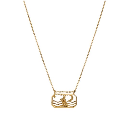 Maanesten Zodiac Capricorn Necklace Steinbukk Smykke Gull  female