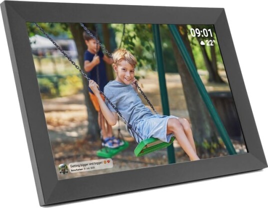 Digital Frameo fotoramme 10,1" med wifi Svart