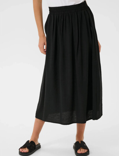 Kaffe Karea Solid Skirt - Black - 46 Kaffe Karea Solid Skirt - Black - 46