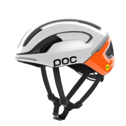 POC Omne Beacon MIPS sykkelhjelm  hydrogen white/fluorescent orange