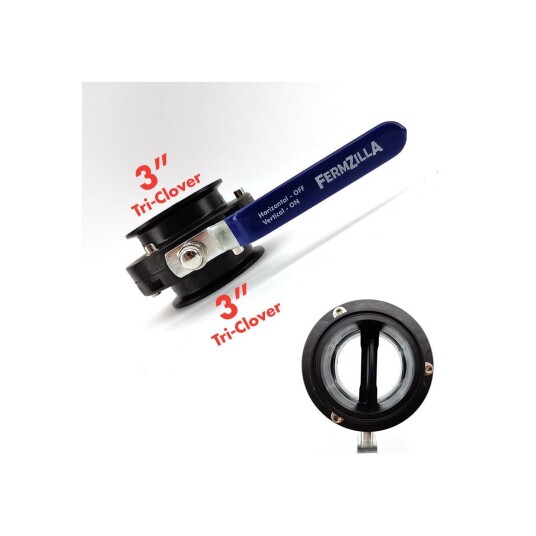 Butterfly Valve 3" Butterflyventil til f.eks FermZilla