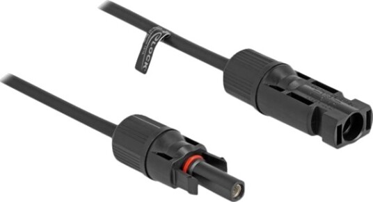 Delock - Strømkabel - Mc4 (Hann) Til Mc4 (Hunn) - 600 V - 10 M - Snap-In - Svart