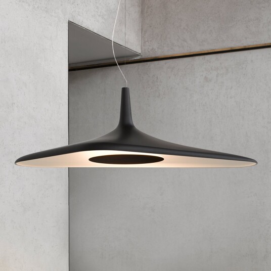 Soleil Noir Pendel 35 Svart Luceplan Stue Design Plast Med en lyskilde