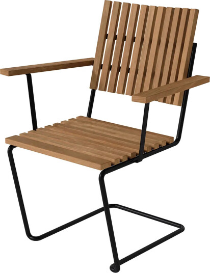 Grythyttan Stålmöbler Bovik lenestol teak / svart