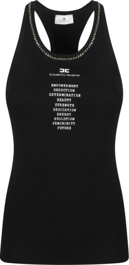 Elisabetta Franchi Dame Topper Svart M,