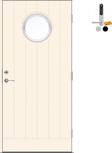 Ytterdør Swedoor Advance-Line Nordic Mora med Yale Doorman Classic Home