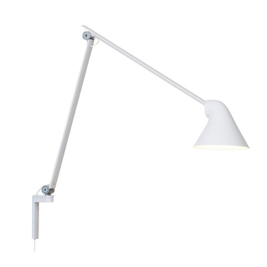 Louis Poulsen NJP Vegglampe Lang Arm Hvit Louis Poulsen NJP Vegglampe Lang Arm Hvit