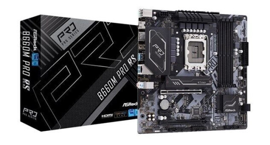 ASRock B660M Pro RS - Intel B660 - Intel LGA1700 socket - DDR4 RAM - Micro-ATX