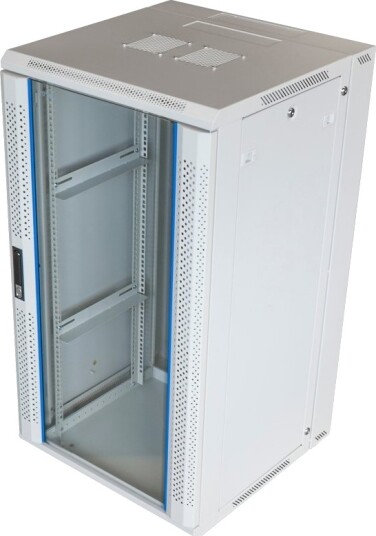 System Z 19" Veggskap 22U 600X600 Glassdør Hvit