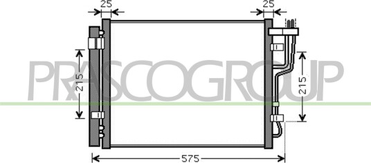 Kondensator klimaanlegg PRASCO HN040C002 Kondensator klimaanlegg PRASCO HN040C002