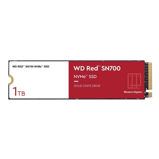 WESTERN DIGITAL Red SN700 NVMe 1TB M.2 2280 PCIe Gen3 8Gb/s internal drive for NAS devices WESTERN DIGITAL Red SN700 NVMe 1TB M.2 2280 PCIe Gen3 8Gb/s internal drive for NAS devices