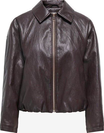 Only   Bomberjakke Onlmasja Faux Leather Padded Bomber   Brun