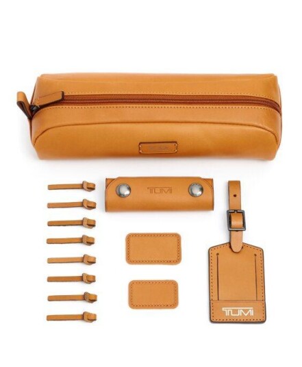 Tumi Accents travel kit Tan Leather