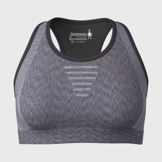 SmartWool W Intraknit Racerback Bra Black Heather L