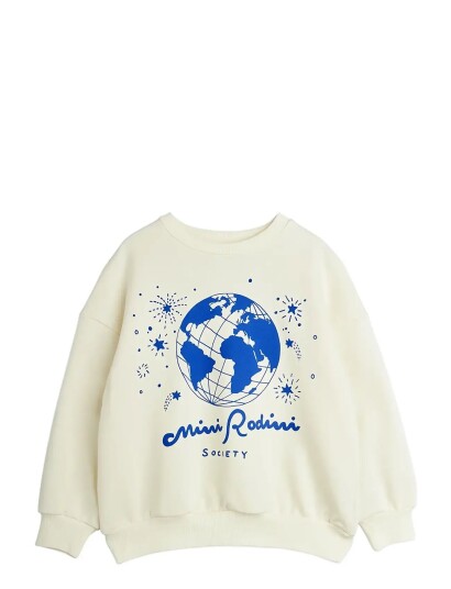 Mini Rodini Mini Rodini Society Sp Sweatshirt Cream 92/98