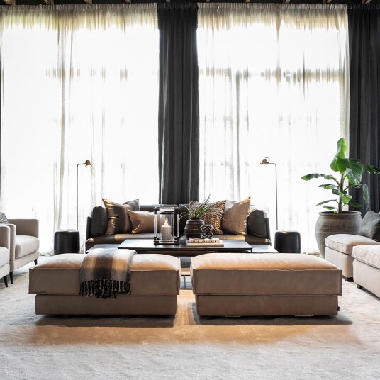 Artwood Montana Puff 112 X 112 cm Nubuck Taupe Artwood