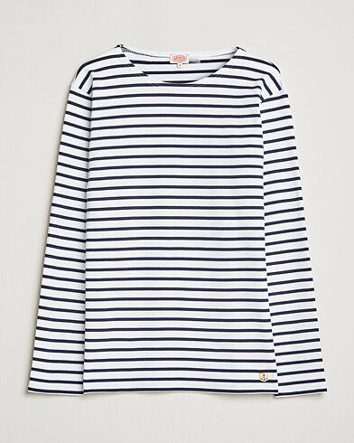 Armor-lux Houat Héritage Stripe Long Sleeve T-Shirt White/Navy Armor-lux Houat Héritage Stripe Long Sleeve T-Shirt White/Navy