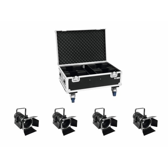 EuroLite Set 4x Led Tha-40pc Svart & Case