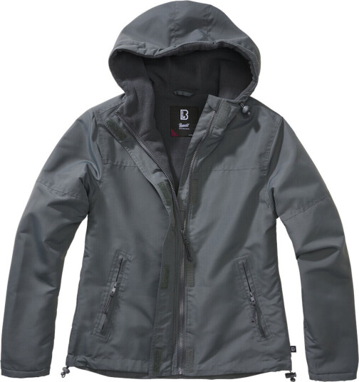 Brandit Windbreaker Frontzip Damejakke XXL Svart Grå Brandit Windbreaker Frontzip Damejakke XXL Svart Grå