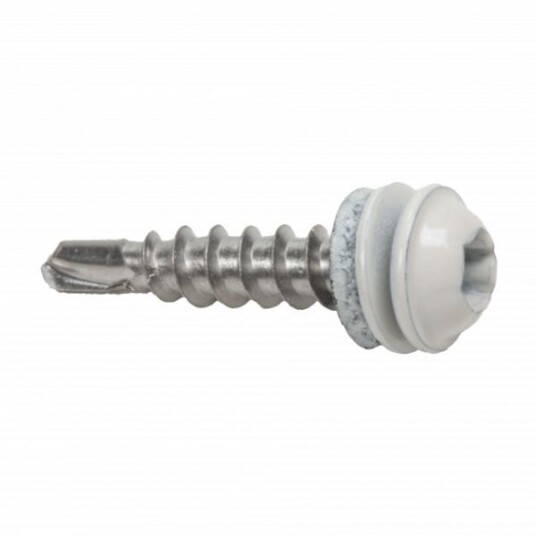 Heco 9620019 Frontruteskrue 4,8 x 25mm, 100-pakning Hvit