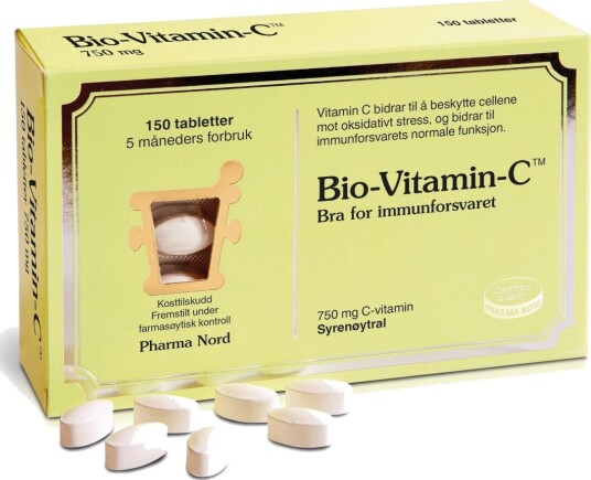 Pharma Nord Bio Vitamin C 750 mg 150 tabletter