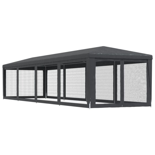 vidaXL Festtelt med 10 sidevegger av netting antrasitt 3x12 m HDPE vidaXL Festtelt med 10 sidevegger av netting antrasitt 3x12 m HDPE