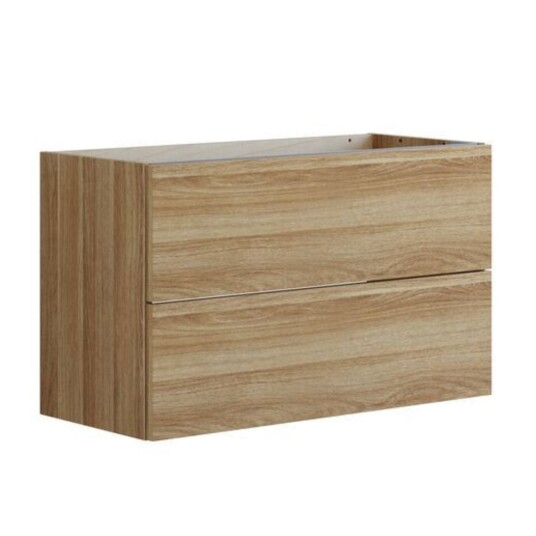 Dansani Inzo Glatt Servantskap Slim 2 Skuff Varm eik / 80cm