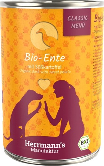 Herrmanns Våtfôr Herrmann'S Meny Classic Økologisk Meny Økologisk And Med Økologisk Søtpotet 6 X 400 G