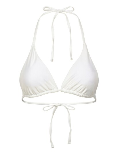 Drop of Mindfulness Swim Triangle Bikini Top   White   XL