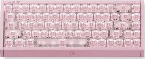 MCHOSE Ace 68 GT Mount Tai Magnetic Hall Effect Gamingtastatur Uten Numpad Engelsk USA Crystal Pink HW-Ace68GT-11