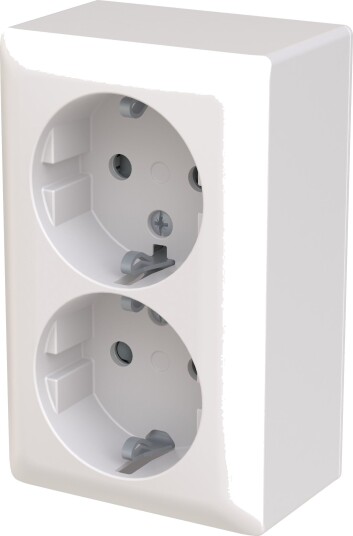 Abb Stikkontakt Saga 402Ea-916 2-Veis, Utenpåliggende