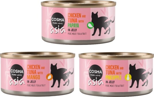 Cosma Asia Frukt I Gelé Våtfôr Til Katt Fruktblanding 24 X 170 G