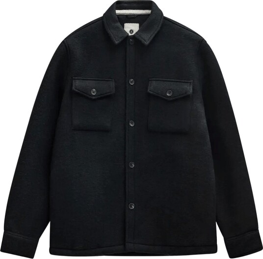 Anerkjendt Akoscar Boiled Wool Overshirt Black XL Anerkjendt Akoscar Boiled Wool Overshirt Black XL