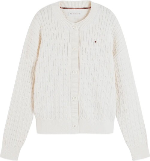 Tommy Hilfiger Cable Cotton Knit Cardigan IVORY PETAL 176