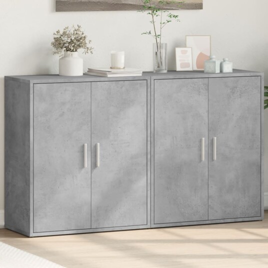 Skjenker 2 betonggrå 60x31x70 cm konstruert tre 8721102594243